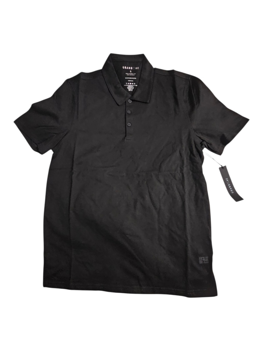 Men's Black Short-Sleeve Polo